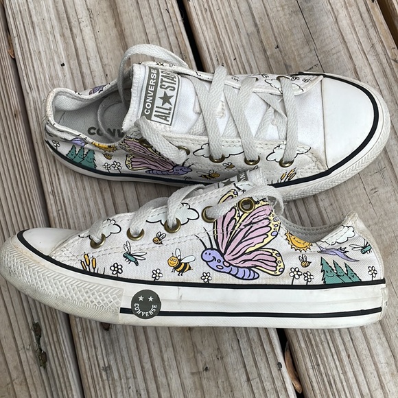 Converse Chuck Taylor All Star BUTTERFLY Sneakers Size Junior 2 - Picture 3 of 10